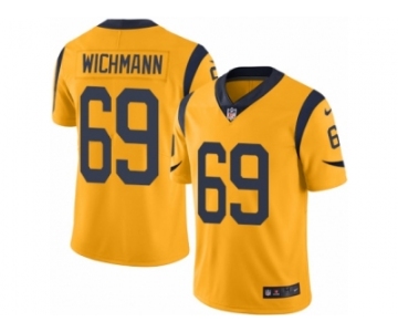 Men's Nike Los Angeles Rams #69 Cody Wichmann Limited Gold Rush NFL Jersey