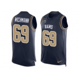 Men's Nike Los Angeles Rams #69 Cody Wichmann Limited Navy Blue Player Name & Number Tank Top NFL Jersey