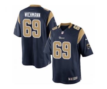 Men's Nike Los Angeles Rams #69 Cody Wichmann Limited Navy Blue Team Color NFL Jersey