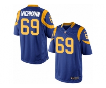 Men's Nike Los Angeles Rams #69 Cody Wichmann Limited Royal Blue Alternate NFL Jersey