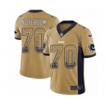 Men's Nike Los Angeles Rams #70 Joseph Noteboom Limited Gold Rush Drift Fashion NFL Jersey