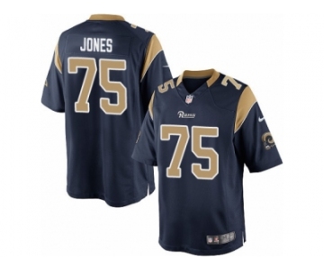 Men's Nike Los Angeles Rams #75 Deacon Jones Limited Navy Blue Team Color NFL Jersey