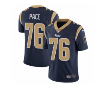 Men's Nike Los Angeles Rams #76 Orlando Pace Vapor Untouchable Limited Navy Blue Team Color NFL Jersey