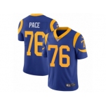 Men's Nike Los Angeles Rams #76 Orlando Pace Vapor Untouchable Limited Royal Blue Alternate NFL Jersey