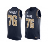 Men's Nike Los Angeles Rams #76 Rodger Saffold Limited Navy Blue Player Name & Number Tank Top NFL Jersey