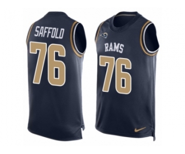 Men's Nike Los Angeles Rams #76 Rodger Saffold Limited Navy Blue Player Name & Number Tank Top NFL Jersey