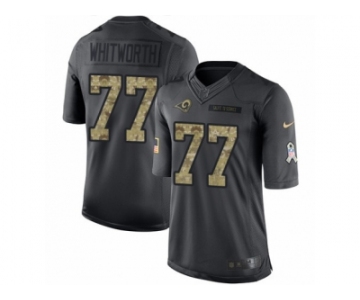 Men's Nike Los Angeles Rams #77 Andrew Whitworth Limited Black 2016 Salute to Service NFL Jersey