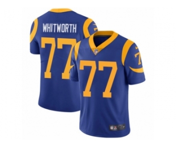 Men's Nike Los Angeles Rams #77 Andrew Whitworth Vapor Untouchable Limited Royal Blue Alternate NFL Jersey