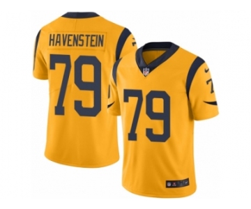 Men's Nike Los Angeles Rams #79 Rob Havenstein Limited Gold Rush NFL Jersey