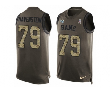 Men's Nike Los Angeles Rams #79 Rob Havenstein Limited Green Salute to Service Tank Top NFL Jersey