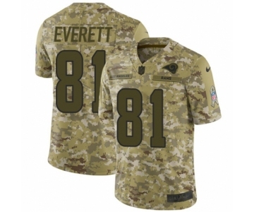 Men's Nike Los Angeles Rams #81 Gerald Everett Limited Camo 2018 Salute to Service NFL Jersey