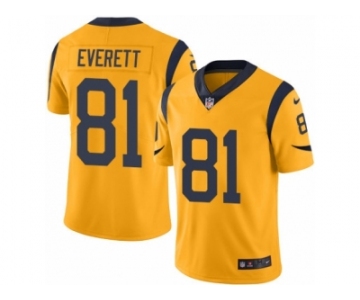 Men's Nike Los Angeles Rams #81 Gerald Everett Limited Gold Rush NFL Jersey