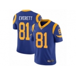 Men's Nike Los Angeles Rams #81 Gerald Everett Vapor Untouchable Limited Royal Blue Alternate NFL Jersey