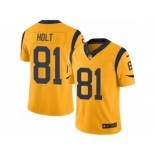 Men's Nike Los Angeles Rams #81 Torry Holt Limited Gold Rush NFL Jersey