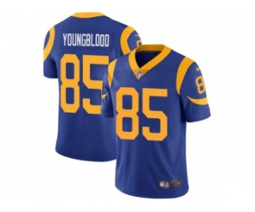 Men's Nike Los Angeles Rams #85 Jack Youngblood Vapor Untouchable Limited Royal Blue Alternate NFL Jersey