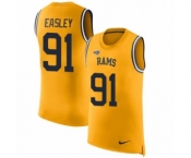 Men's Nike Los Angeles Rams #91 Dominique Easley Limited Gold Rush Player Name & Number Tank Top NFL Jersey