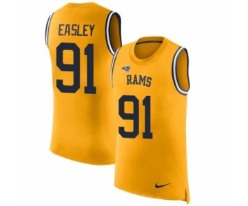 Men's Nike Los Angeles Rams #91 Dominique Easley Limited Gold Rush Player Name & Number Tank Top NFL Jersey