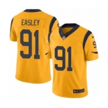 Men's Nike Los Angeles Rams #91 Dominique Easley Limited Gold Rush Vapor Untouchable NFL Jersey