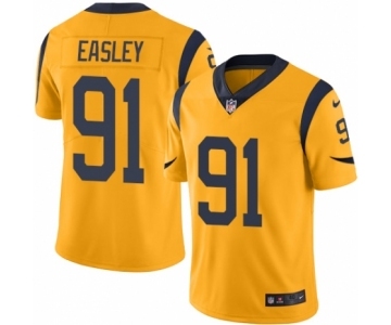 Men's Nike Los Angeles Rams #91 Dominique Easley Limited Gold Rush Vapor Untouchable NFL Jersey