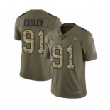 Men's Nike Los Angeles Rams #91 Dominique Easley Limited Olive-Camo 2017 Salute to Service NFL Jersey