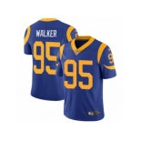 Men's Nike Los Angeles Rams #95 Tyrunn Walker Vapor Untouchable Limited Royal Blue Alternate NFL Jersey