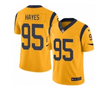 Men's Nike Los Angeles Rams #95 William Hayes Limited Gold Rush NFL Jersey