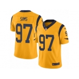 Men's Nike Los Angeles Rams #97 Eugene Sims Limited Gold Rush NFL Jersey