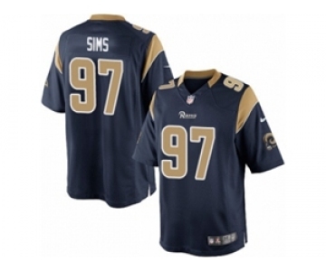 Men's Nike Los Angeles Rams #97 Eugene Sims Limited Navy Blue Team Color NFL Jersey