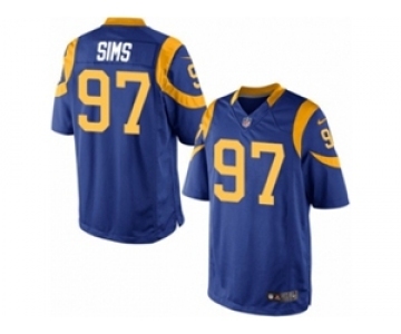 Men's Nike Los Angeles Rams #97 Eugene Sims Limited Royal Blue Alternate NFL Jersey