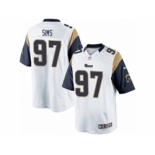 Men's Nike Los Angeles Rams #97 Eugene Sims Limited White NFL Jersey