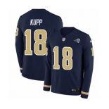 Nike Los Angeles Rams #18 Cooper Kupp Limited Navy Blue Therma Long Sleeve NFL Jersey