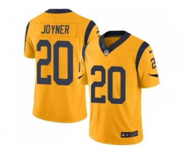 Nike Los Angeles Rams #20 Lamarcus Joyner Gold Men's Stitched NFL Limited Rush Jersey