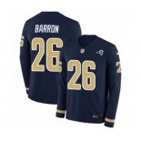 Nike Los Angeles Rams #26 Mark Barron Limited Navy Blue Therma Long Sleeve NFL Jersey