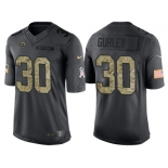 Nike Los Angeles Rams #30 Todd Gurley II Men's Stitched Black NFL Salute to Service Limited Jerseys