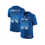 Nike Los Angeles Rams #30 Todd Gurley II Royal Men Stitched NFL Limited NFC 2018 Pro Bowl Jersey