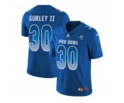 Nike Los Angeles Rams #30 Todd Gurley II Royal Men Stitched NFL Limited NFC 2018 Pro Bowl Jersey