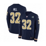 Nike Los Angeles Rams #32 Troy Hill Limited Navy Blue Therma Long Sleeve NFL Jersey