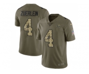 Nike Los Angeles Rams #4 Greg Zuerlein Olive Camo Men Stitched NFL Limited 2017 Salute To Service Jersey