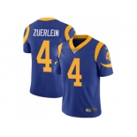 Nike Los Angeles Rams #4 Greg Zuerlein Royal Blue Alternate Men Stitched NFL Vapor Untouchable Limited Jersey