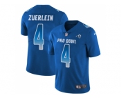 Nike Los Angeles Rams #4 Greg Zuerlein Royal Men Stitched NFL Limited NFC 2018 Pro Bowl Jersey