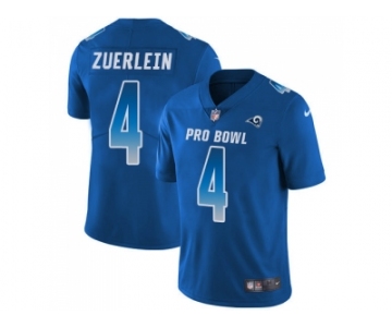 Nike Los Angeles Rams #4 Greg Zuerlein Royal Men Stitched NFL Limited NFC 2018 Pro Bowl Jersey