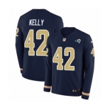 Nike Los Angeles Rams #42 John Kelly Limited Navy Blue Therma Long Sleeve NFL Jersey