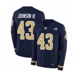 Nike Los Angeles Rams #43 John Johnson Limited Navy Blue Therma Long Sleeve NFL Jersey