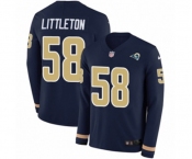 Nike Los Angeles Rams #58 Cory Littleton Limited Navy Blue Therma Long Sleeve NFL Jersey