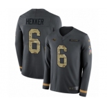 Nike Los Angeles Rams #6 Johnny Hekker Limited Black Salute to Service Therma Long Sleeve NFL Jersey