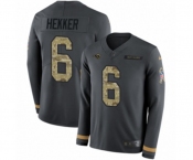 Nike Los Angeles Rams #6 Johnny Hekker Limited Black Salute to Service Therma Long Sleeve NFL Jersey