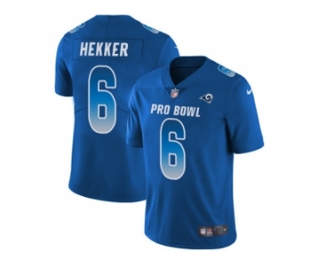 Nike Los Angeles Rams #6 Johnny Hekker Royal Men Stitched NFL Limited NFC 2018 Pro Bowl Jersey