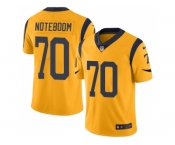 Nike Los Angeles Rams #70 Joseph Noteboom Gold Men Stitched NFL Limited Rush Jersey