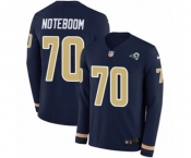 Nike Los Angeles Rams #70 Joseph Noteboom Limited Navy Blue Therma Long Sleeve NFL Jersey