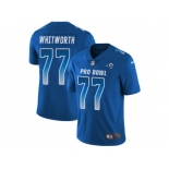 Nike Los Angeles Rams #77 Andrew Whitworth Royal Men Stitched NFL Limited NFC 2018 Pro Bowl Jersey